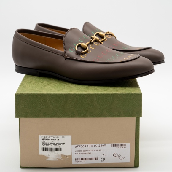 size 7.5G 8 US Gucci 100 Anniversary Loafers Horsebit Jordaan Brown Leather main image 7